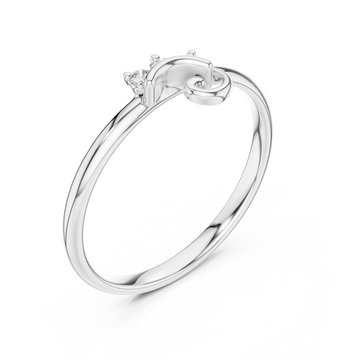  White Gold Mystique Dual Flow Minimalist Ring Right View