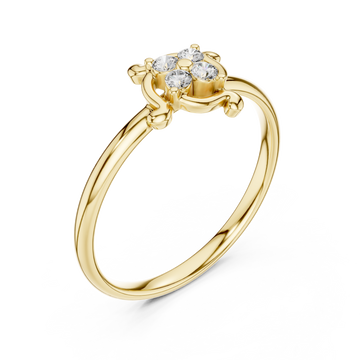 Gold Starlit Whisper Classic Band Ring Right View
