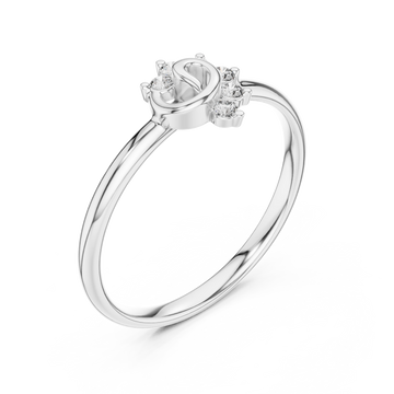  White Gold Enchanted Petal Blossom Elegance Ring Right View