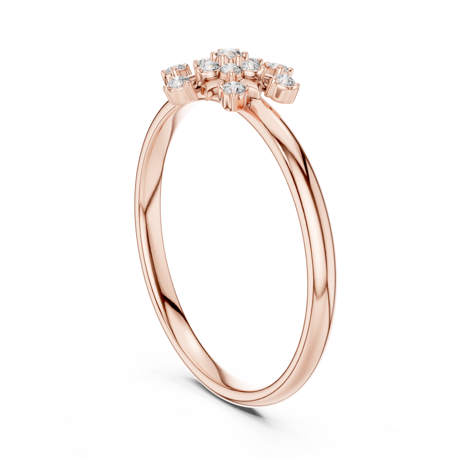  Rose Gold Bouquet Inspired Radiance Ring Left View