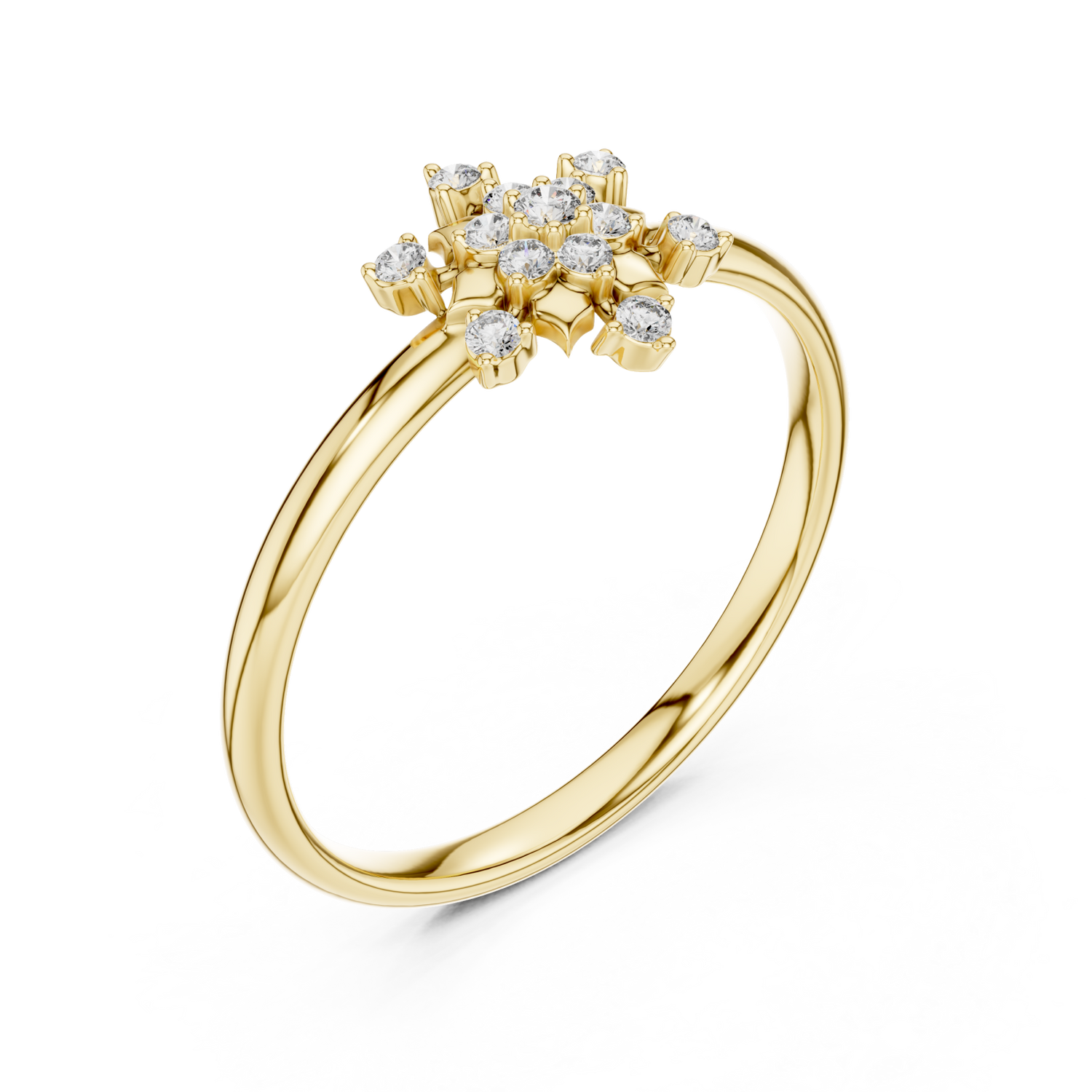 Gold Bouquet Inspired Radiance Ring Right View