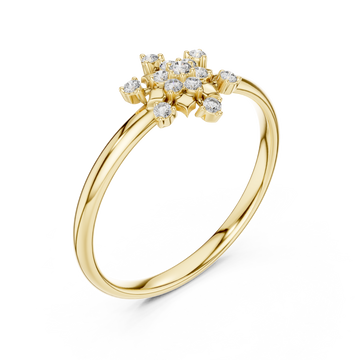 Gold Bouquet Inspired Radiance Ring Right View