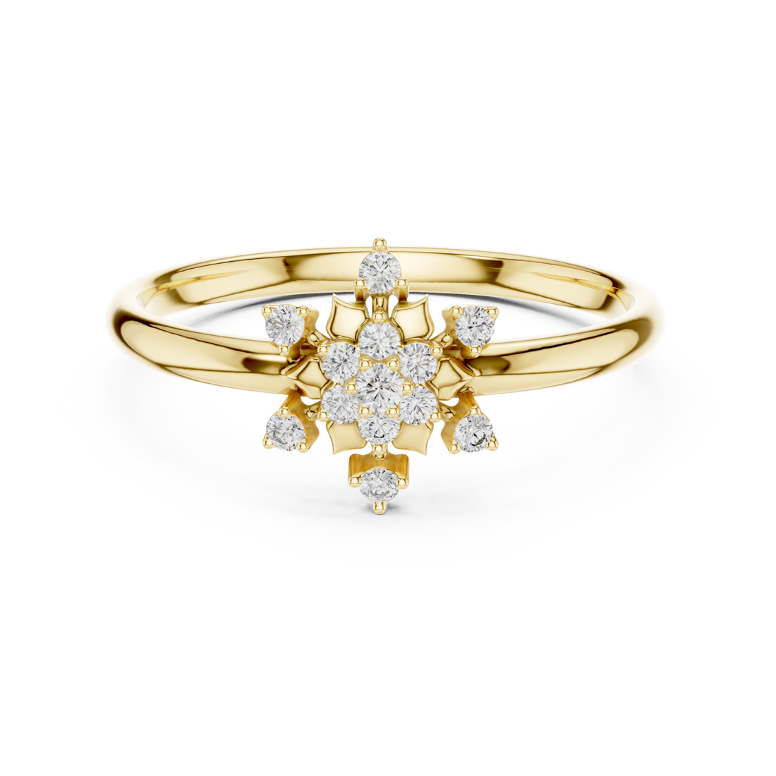 Gold Bouquet Inspired Radiance Ring Right View