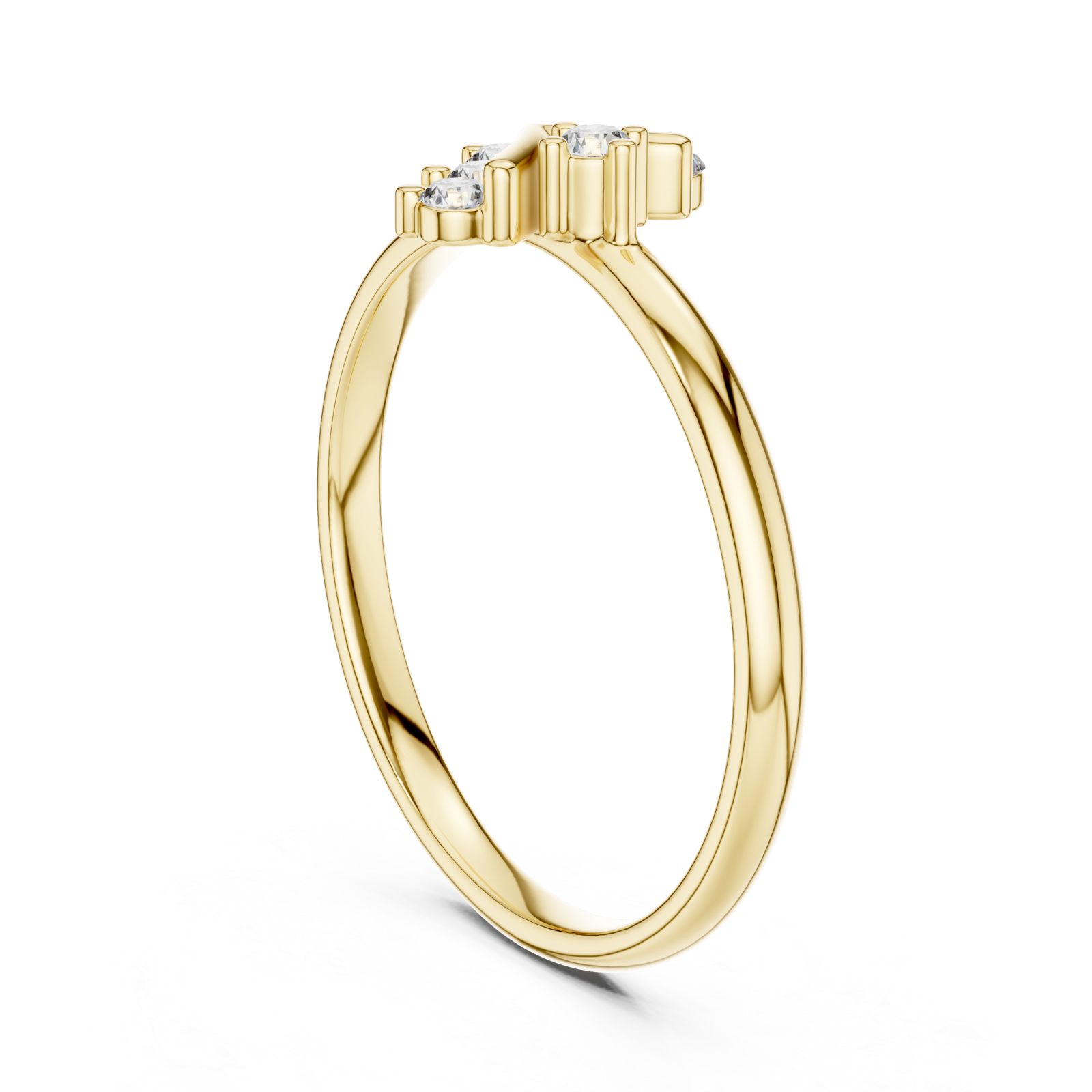  Gold Celestial Radiance Cluster Ring Left View