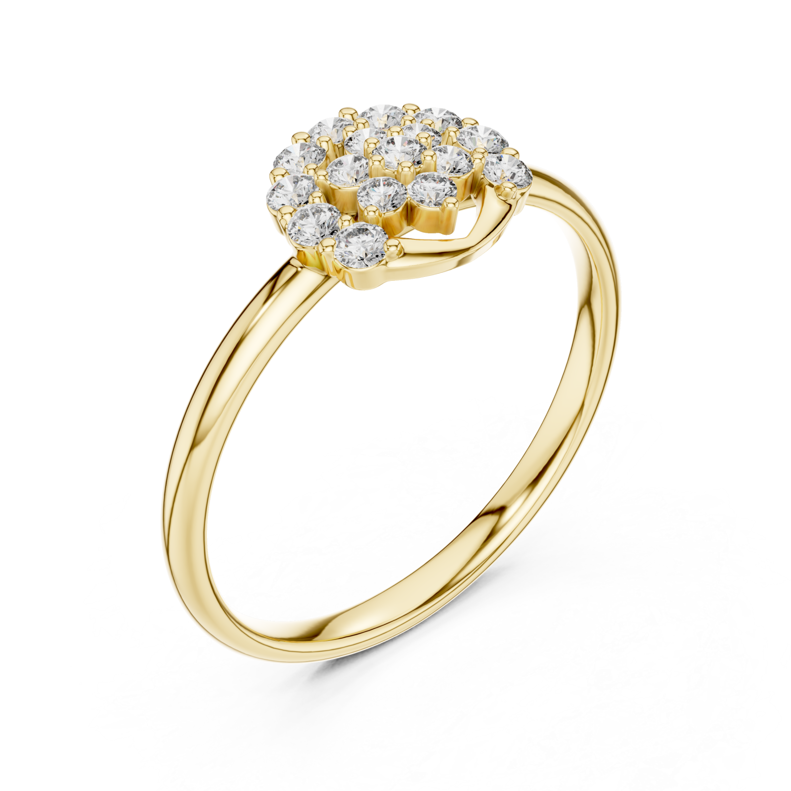 Gold Radiant Petal Pavilion Statement Band Right View