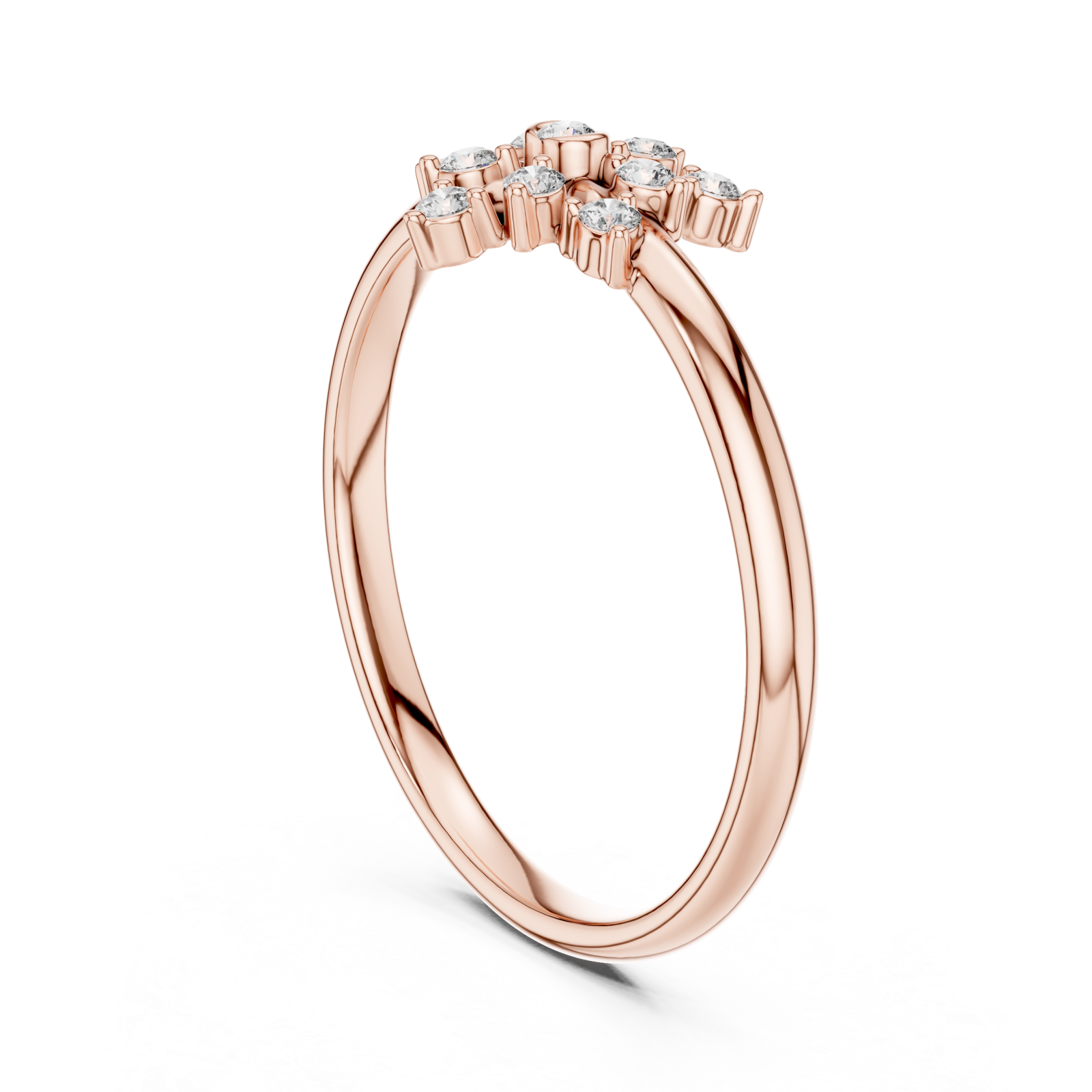  Rose Gold Twilight Meadow Petite Bloom Ring Left View