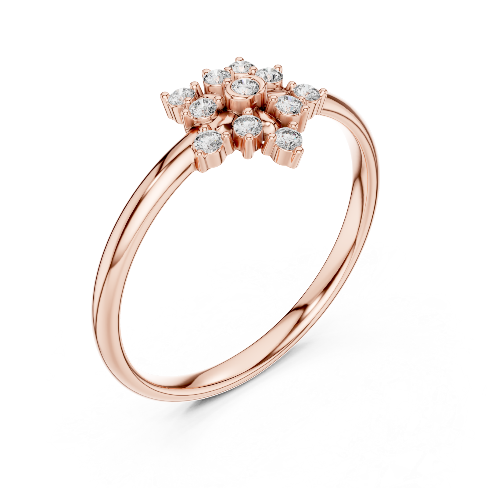  Rose Gold Twilight Meadow Petite Bloom Ring Right View