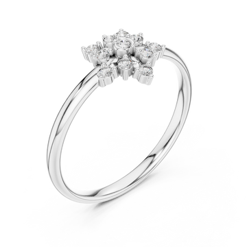  White Gold Twilight Meadow Petite Bloom Ring Right View