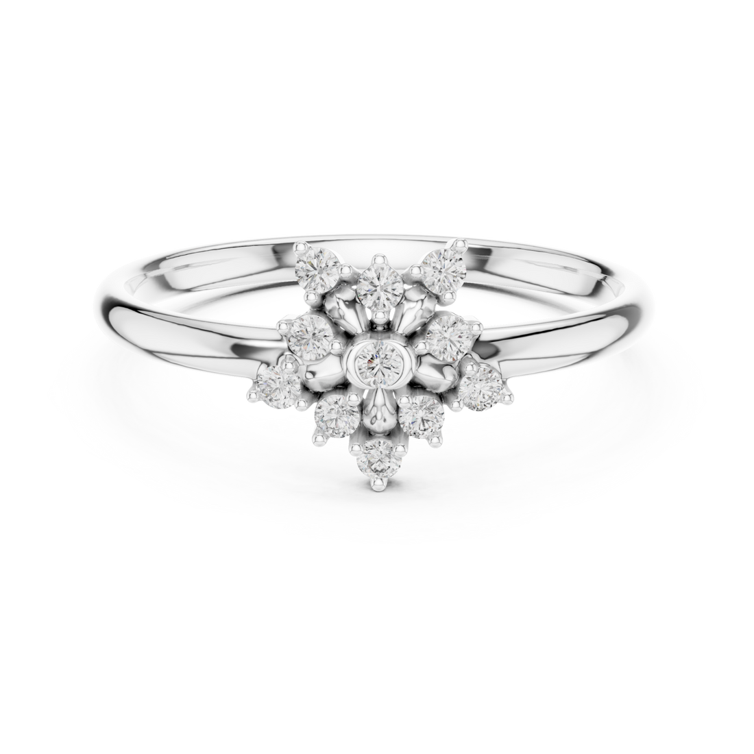  White Gold Twilight Meadow Petite Bloom Ring Right View