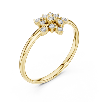 Gold Twilight Meadow Petite Bloom Ring Right View