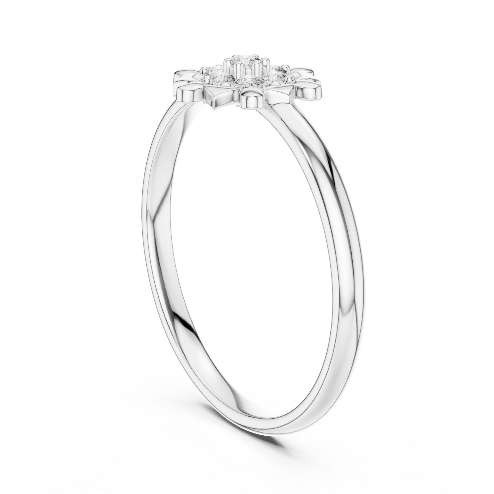  White Gold Radiant Petal Glow Left View