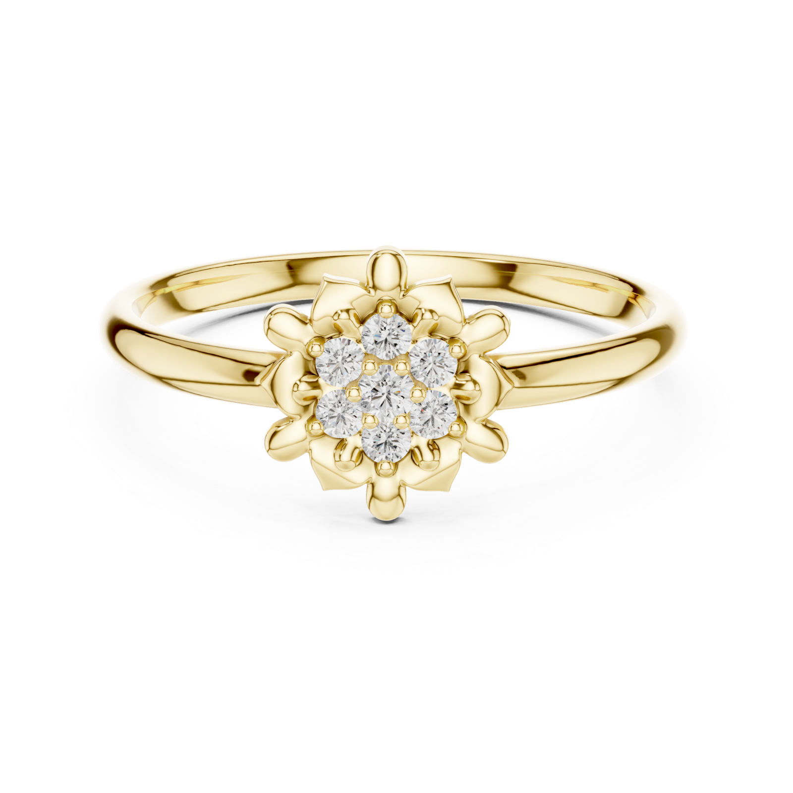  Gold Radiant Petal Glow Front View