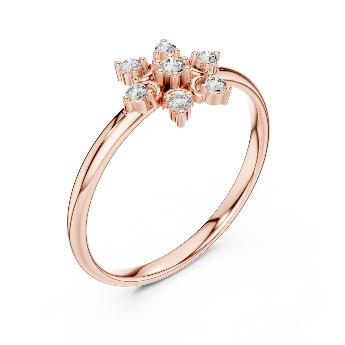  Rose Gold Radiant Aura Lattice Bloom Band Right View