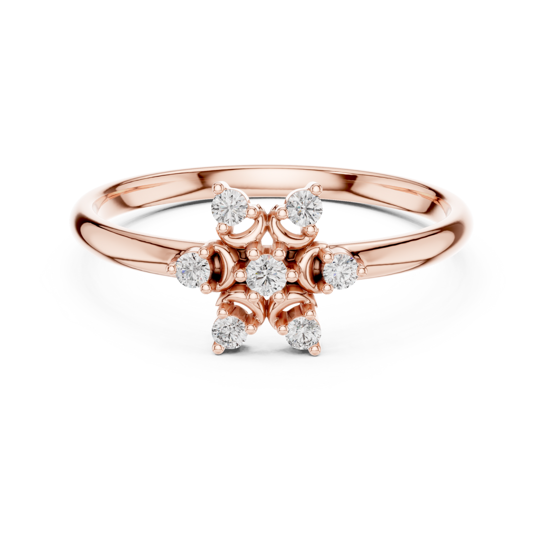  Rose Gold Radiant Aura Lattice Bloom Band Right View