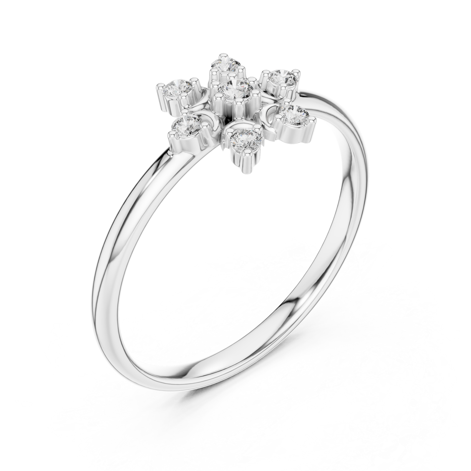  White Gold Radiant Aura Lattice Bloom Band Right View