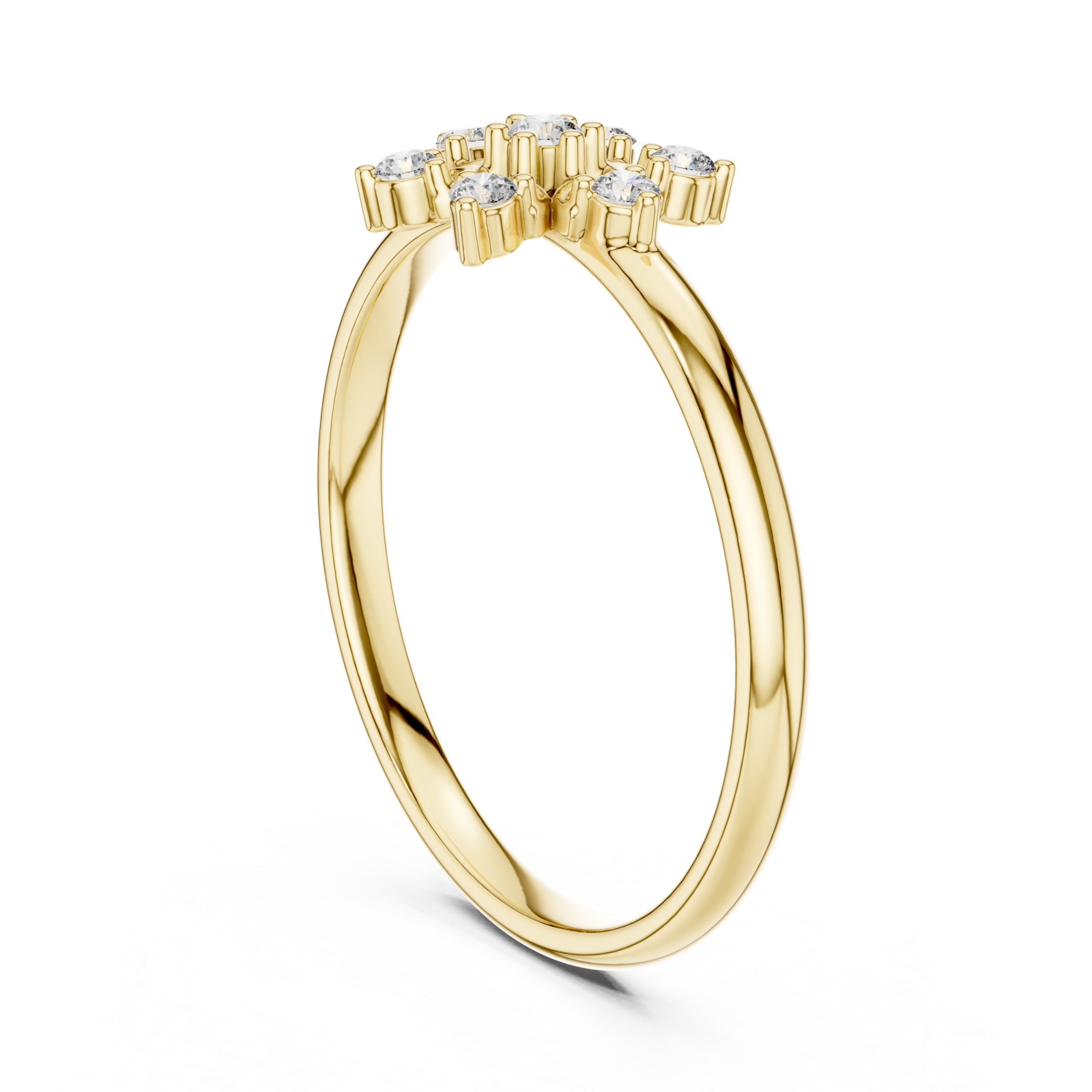  Gold Radiant Aura Lattice Bloom Band Left View