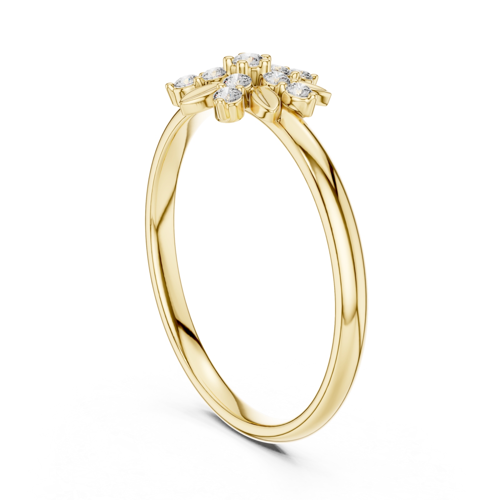  Gold Celestial Springtime Bloom Eternity Ring Left View