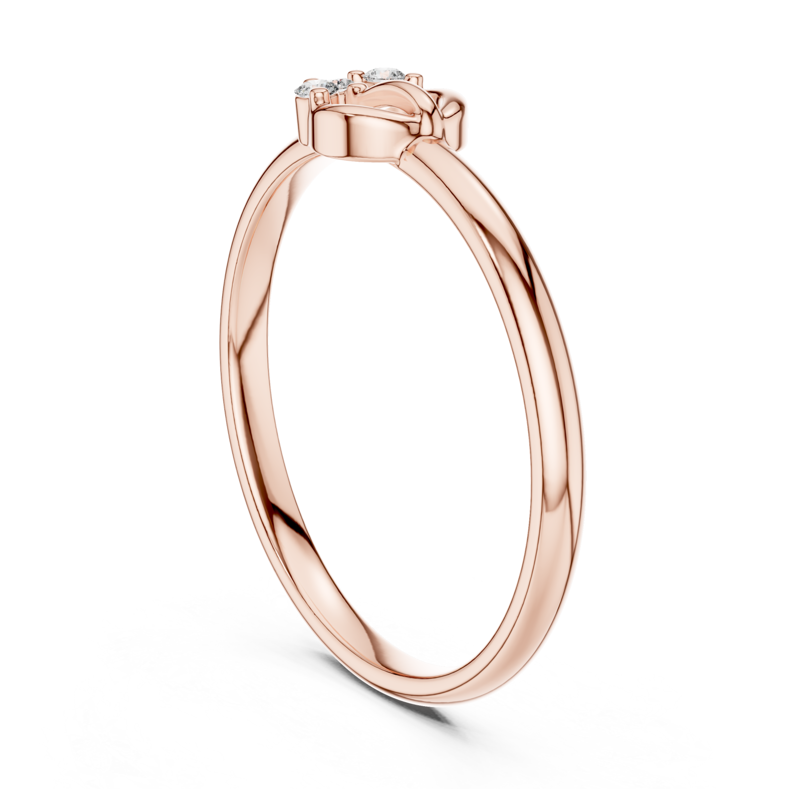  Rose Gold Serene Blossom Dream Halo Ring Left View