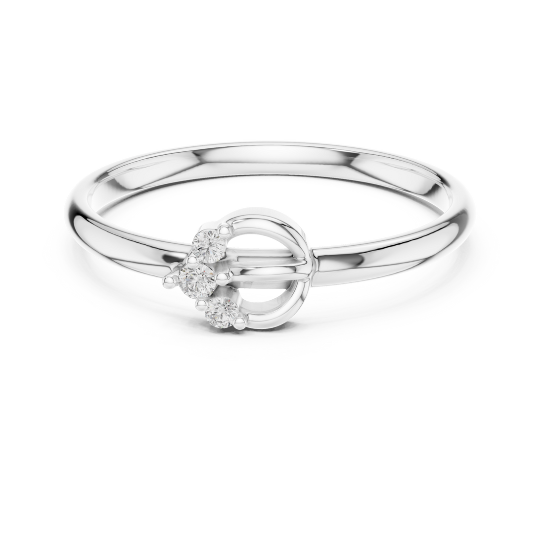  White Gold Serene Blossom Dream Halo Ring Right View