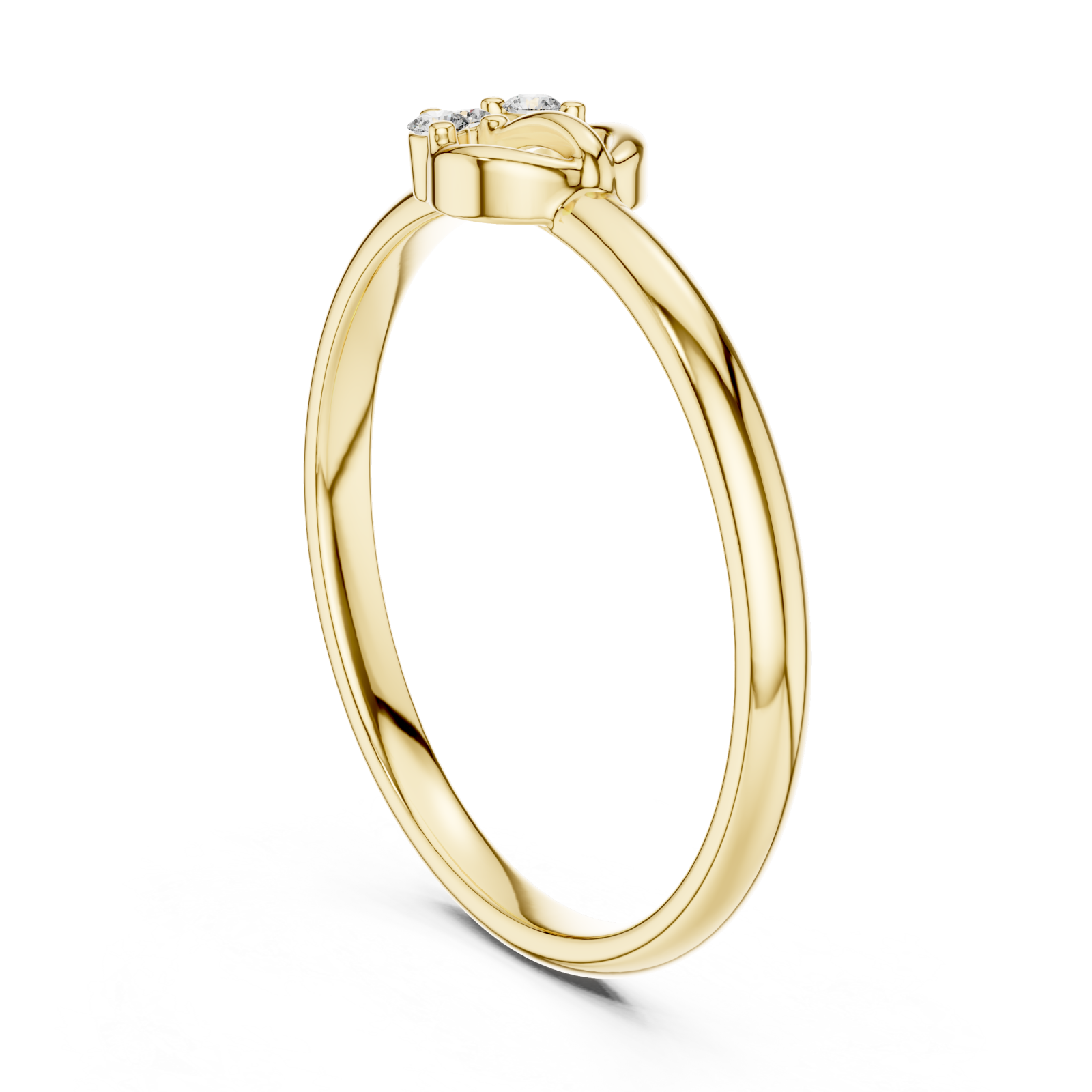  Gold Serene Blossom Dream Halo Ring Left View