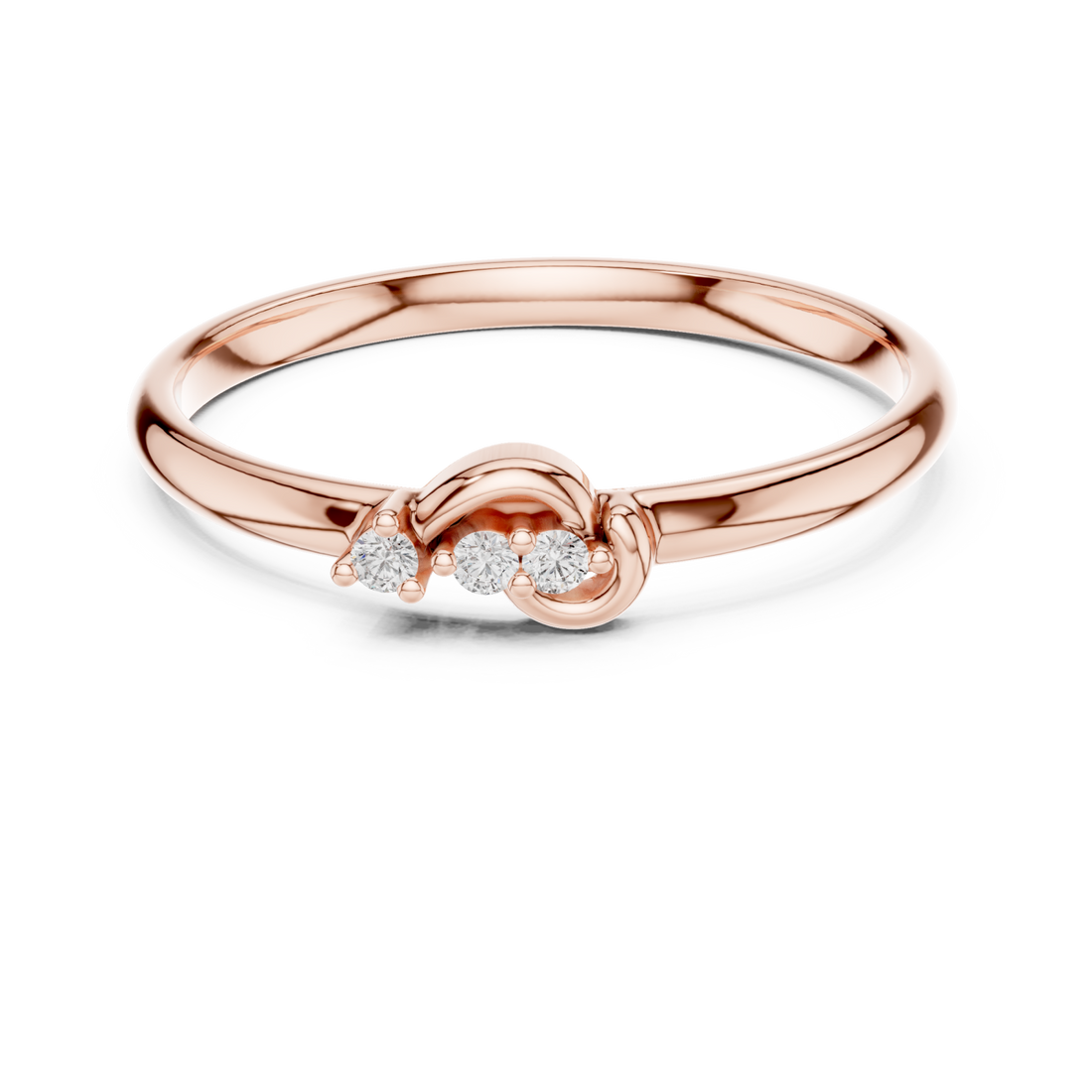  Rose Gold Serene Whisper Elegant Band Right View