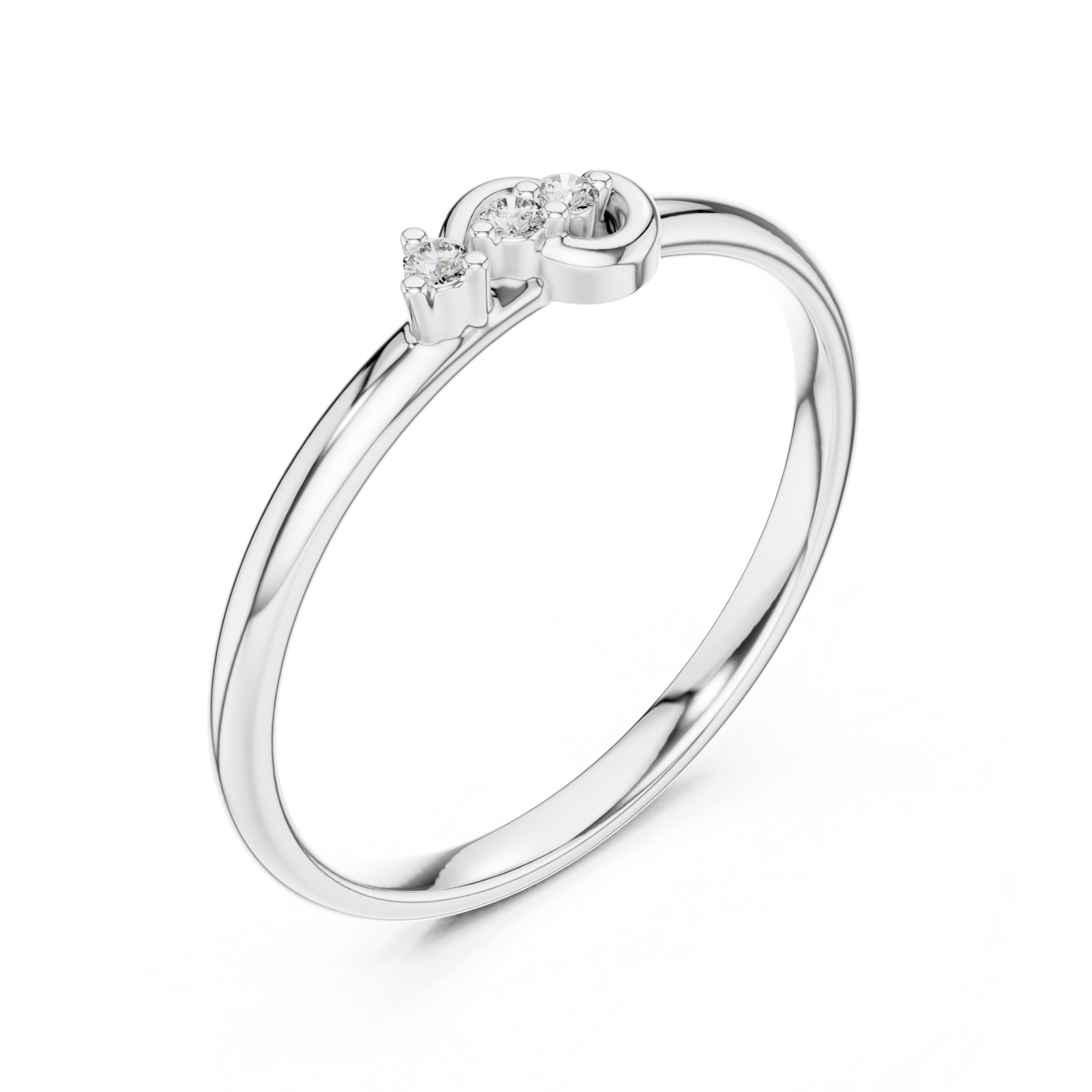  White Gold Serene Whisper Elegant Band Right View