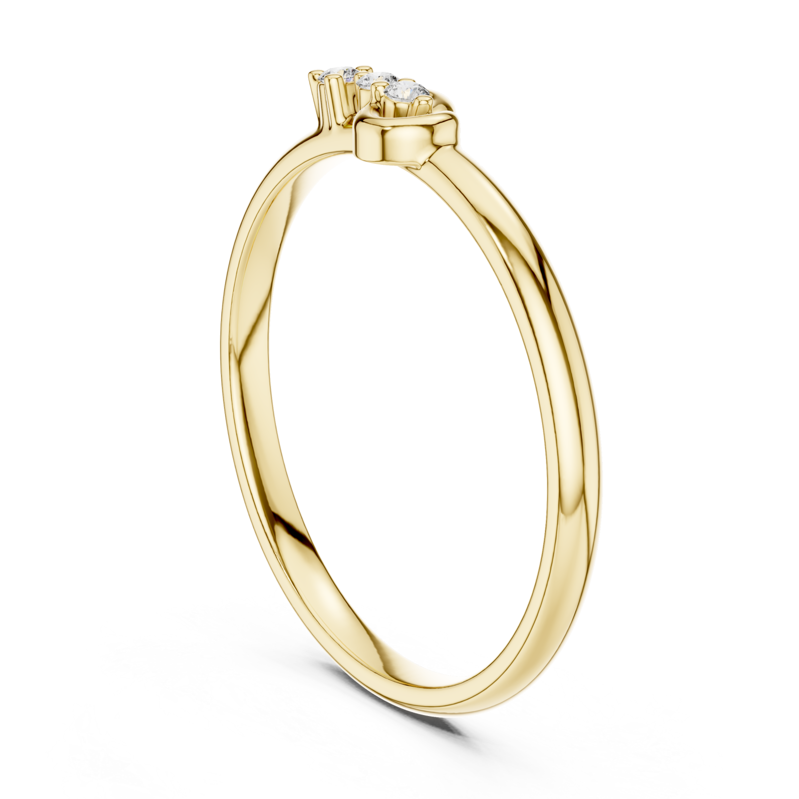  Gold Serene Whisper Elegant Band Left View
