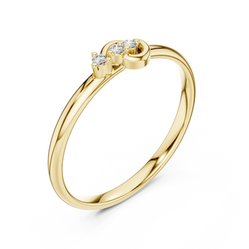 Gold Serene Whisper Elegant Band Right View