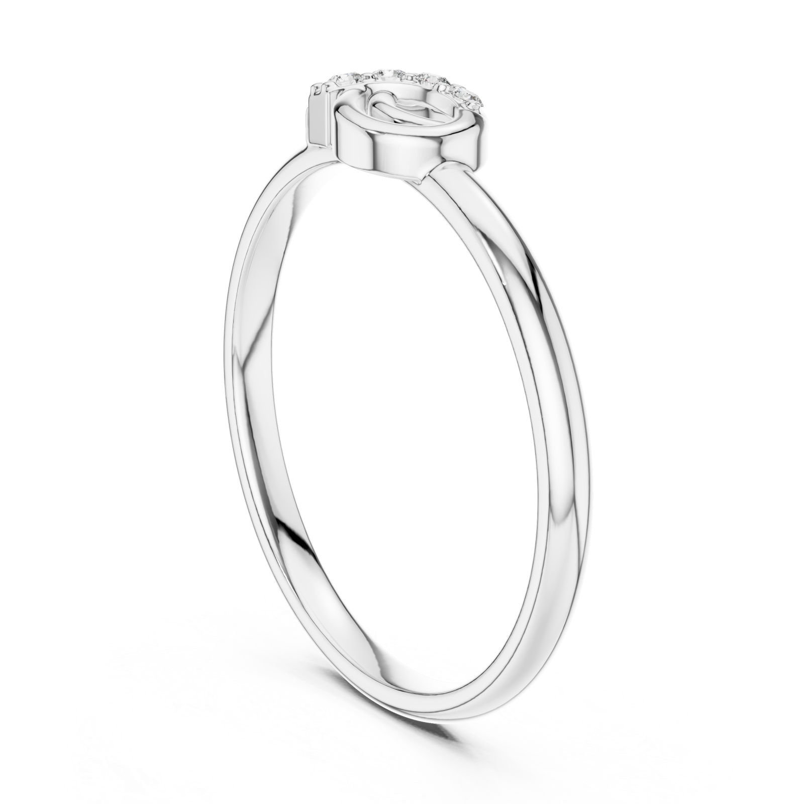  White Gold Infinite Enchantment Ribbon Style Eternity Ring Left View