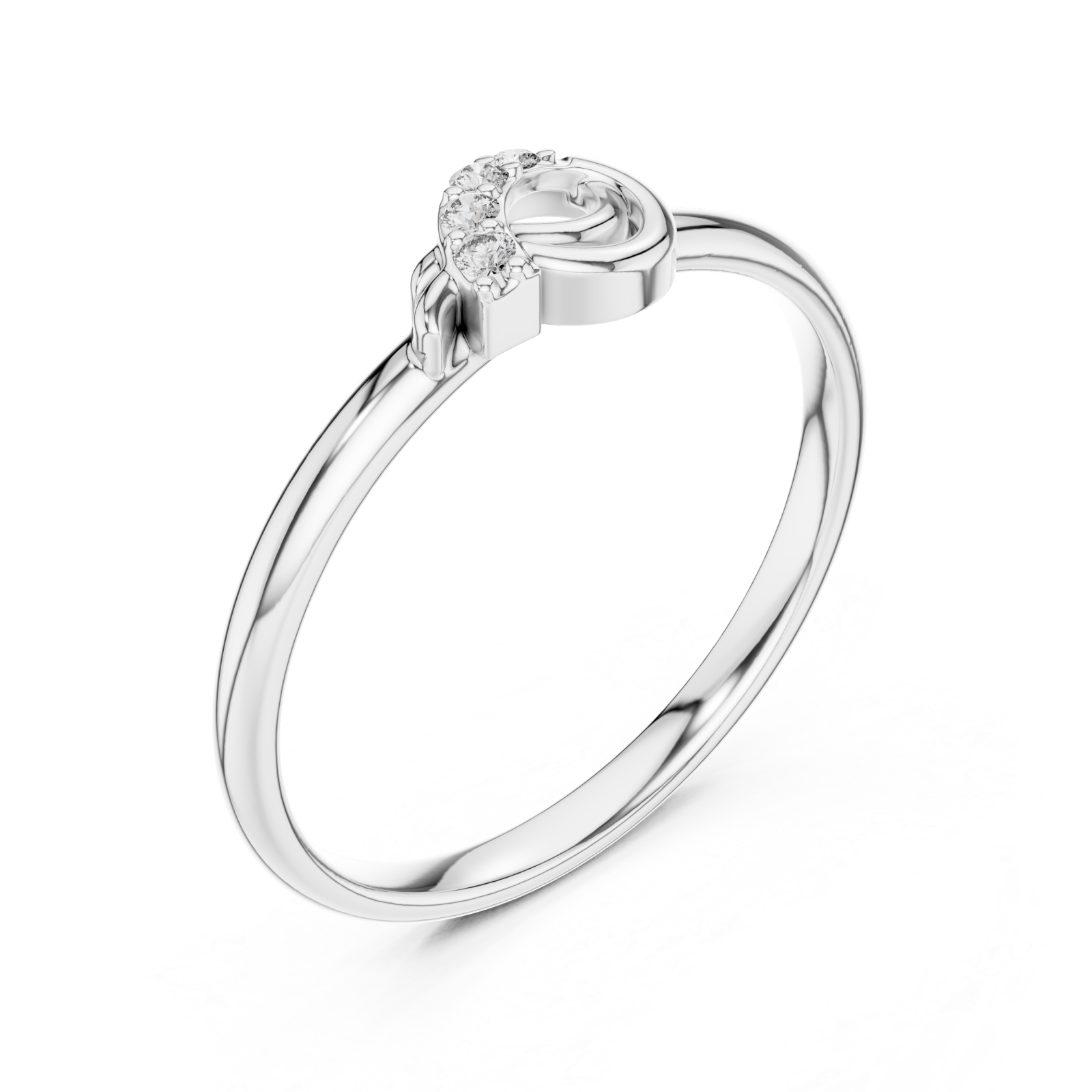  White Gold Infinite Enchantment Ribbon Style Eternity Ring Right View