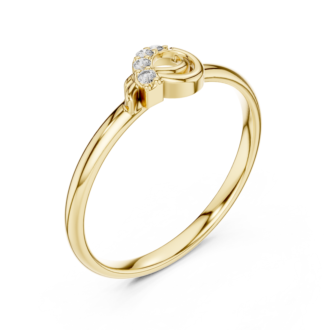 Gold Infinite Enchantment Ribbon Style Eternity Ring Right View