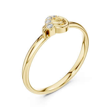 Gold Infinite Enchantment Ribbon Style Eternity Ring Right View