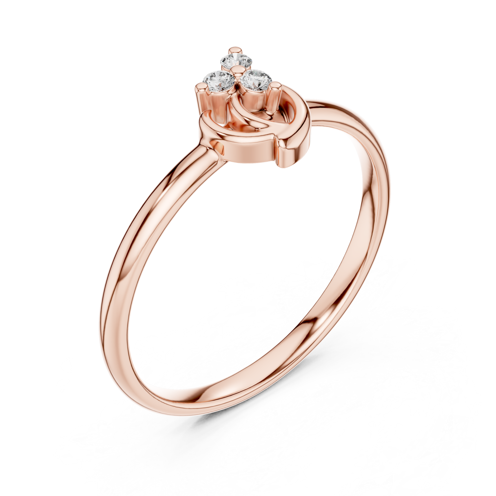  Rose Gold Eternal Two-Tone Touch Accent Band Right View