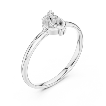  White Gold Eternal Two-Tone Touch Accent Band Right View