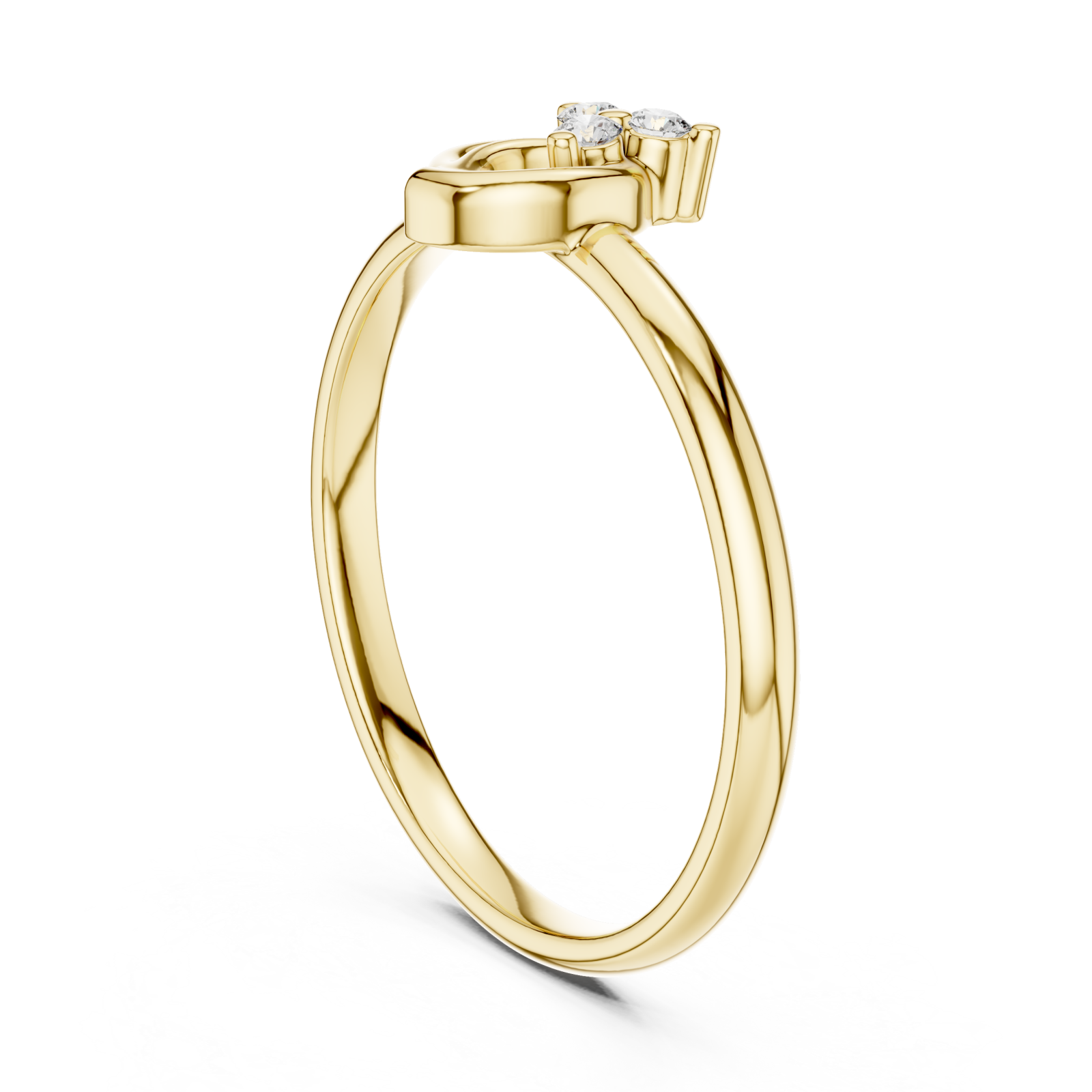  Gold Eternal Two-Tone Touch Accent Band Left View