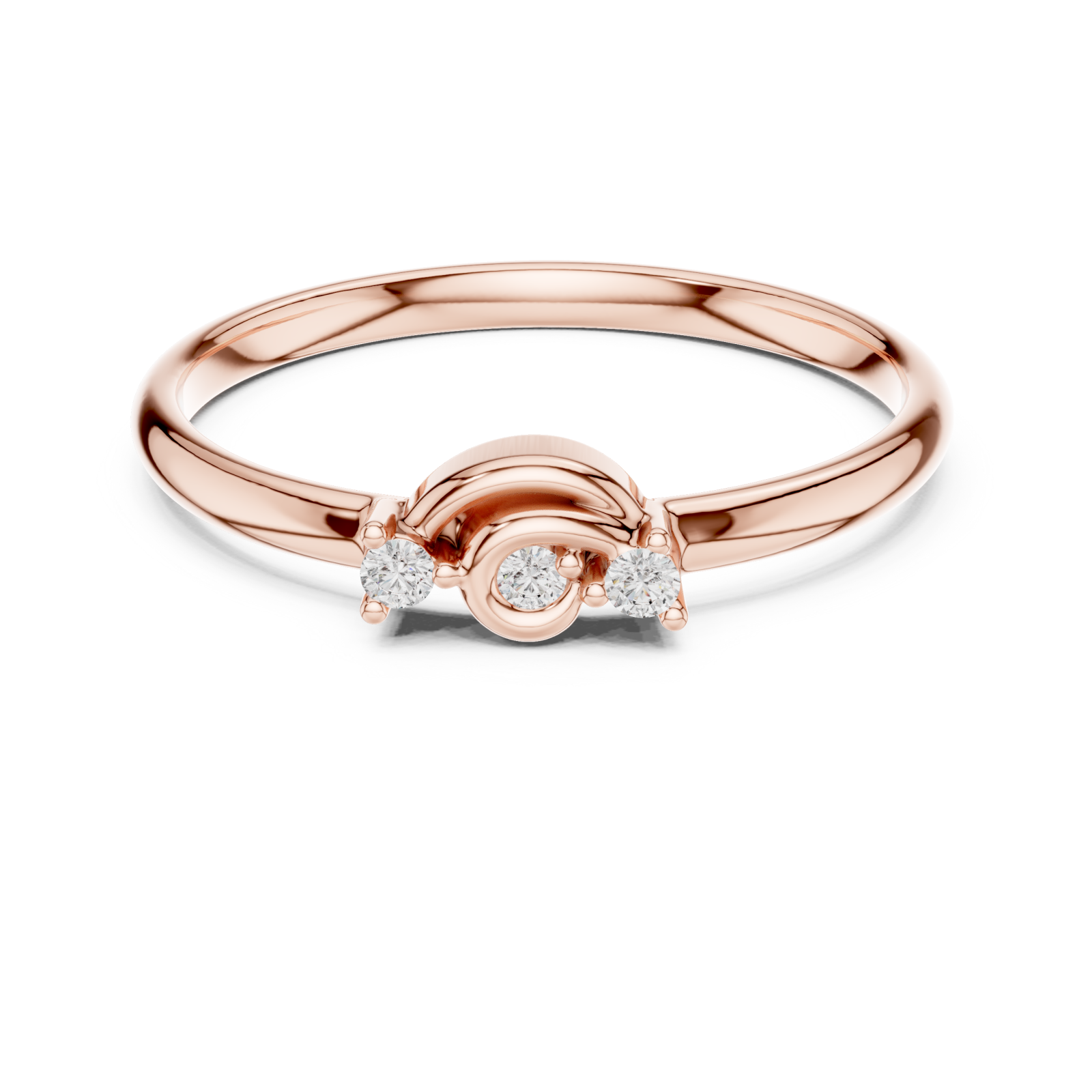  Rose Gold Celestial Harmony Band Front View