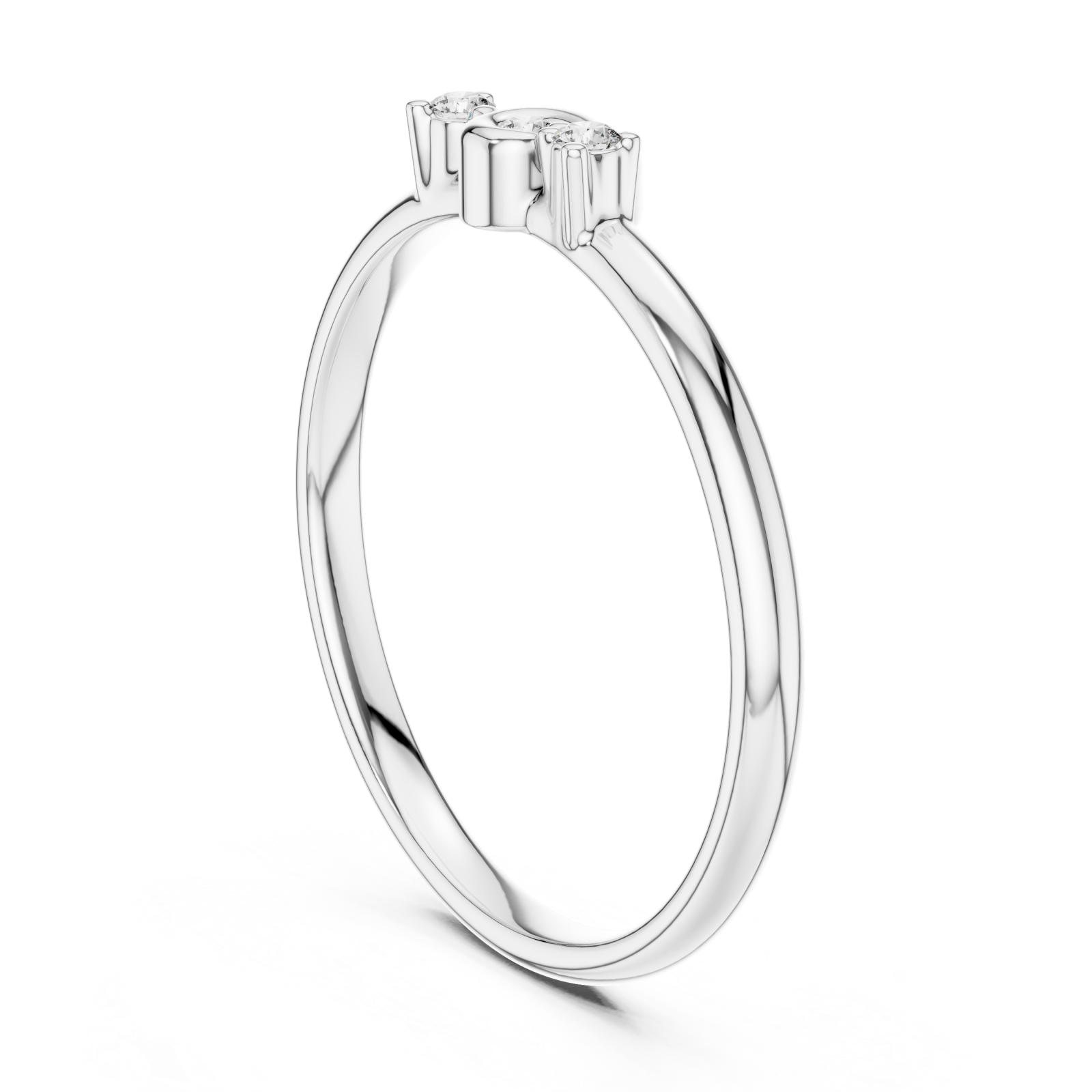  White Gold Celestial Harmony Band Left View