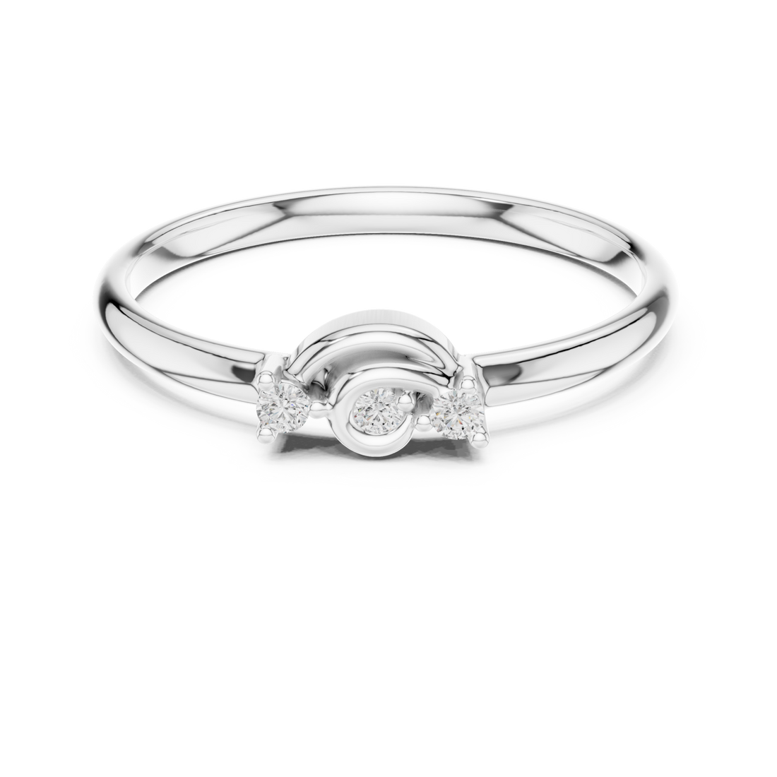  White Gold Celestial Harmony Band Right View