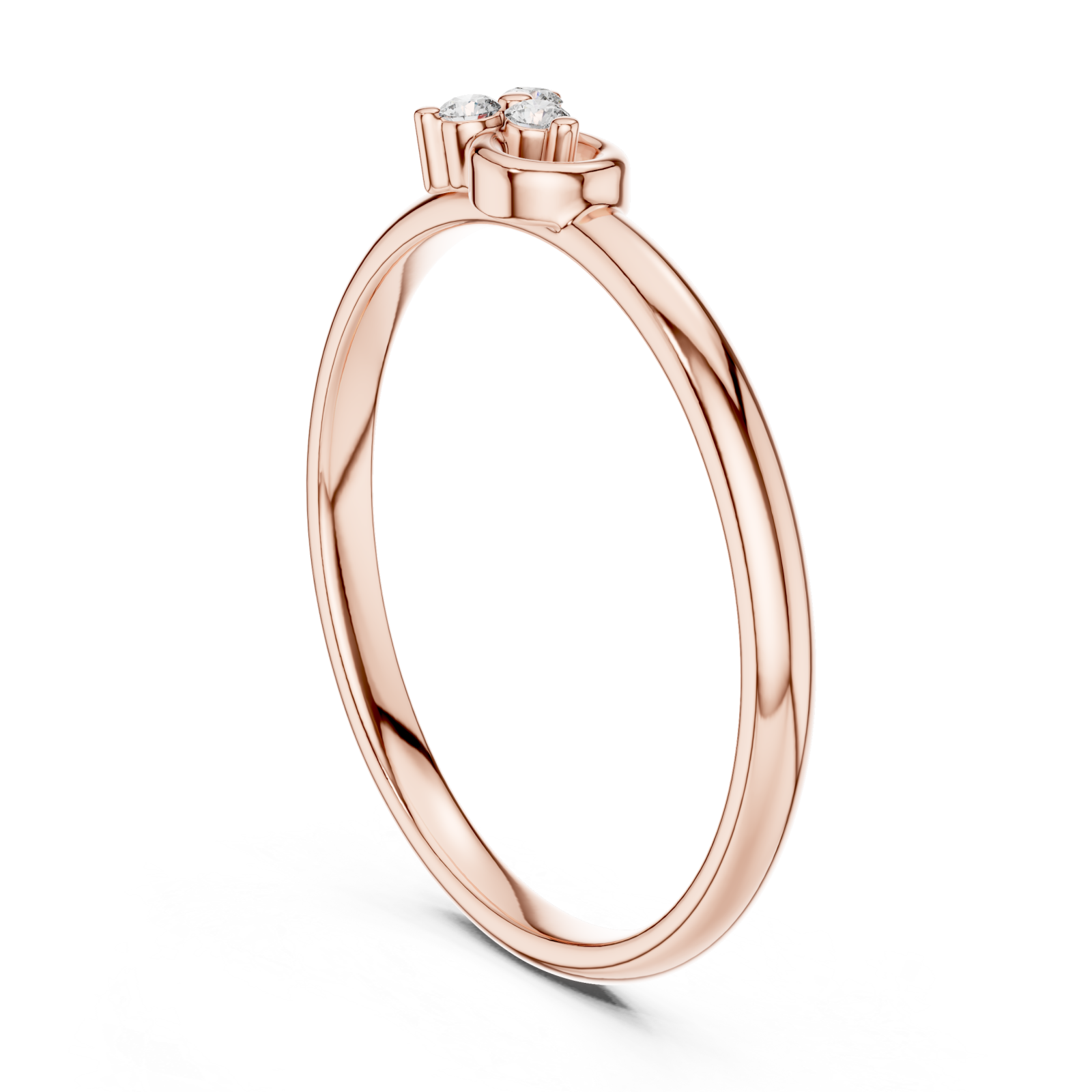  Rose Gold Pure Grace Radiant Bloom Cocktail Ring Left View