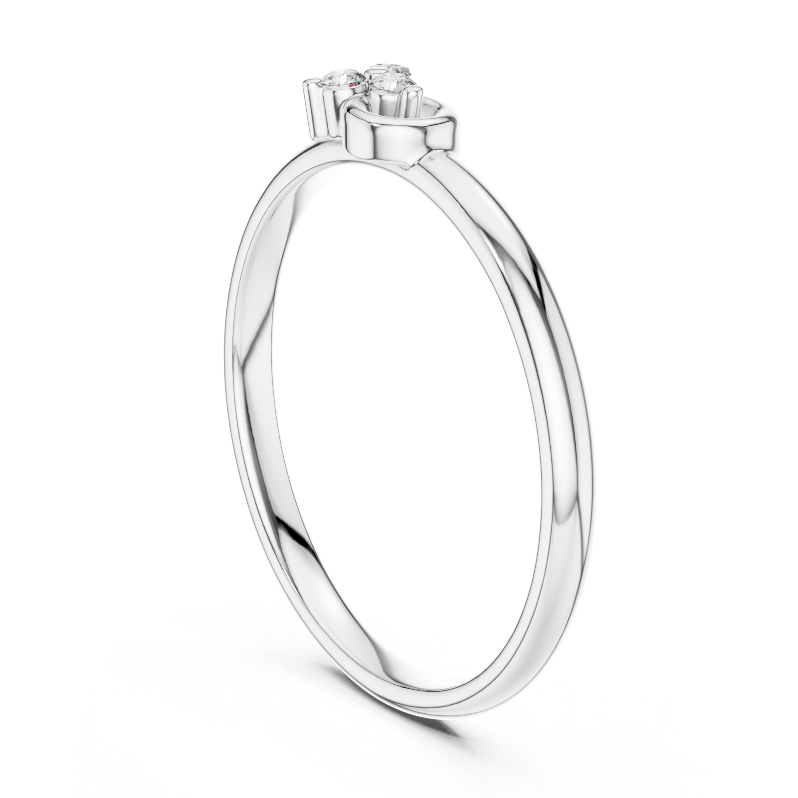  White Gold Pure Grace Radiant Bloom Cocktail Ring Left View