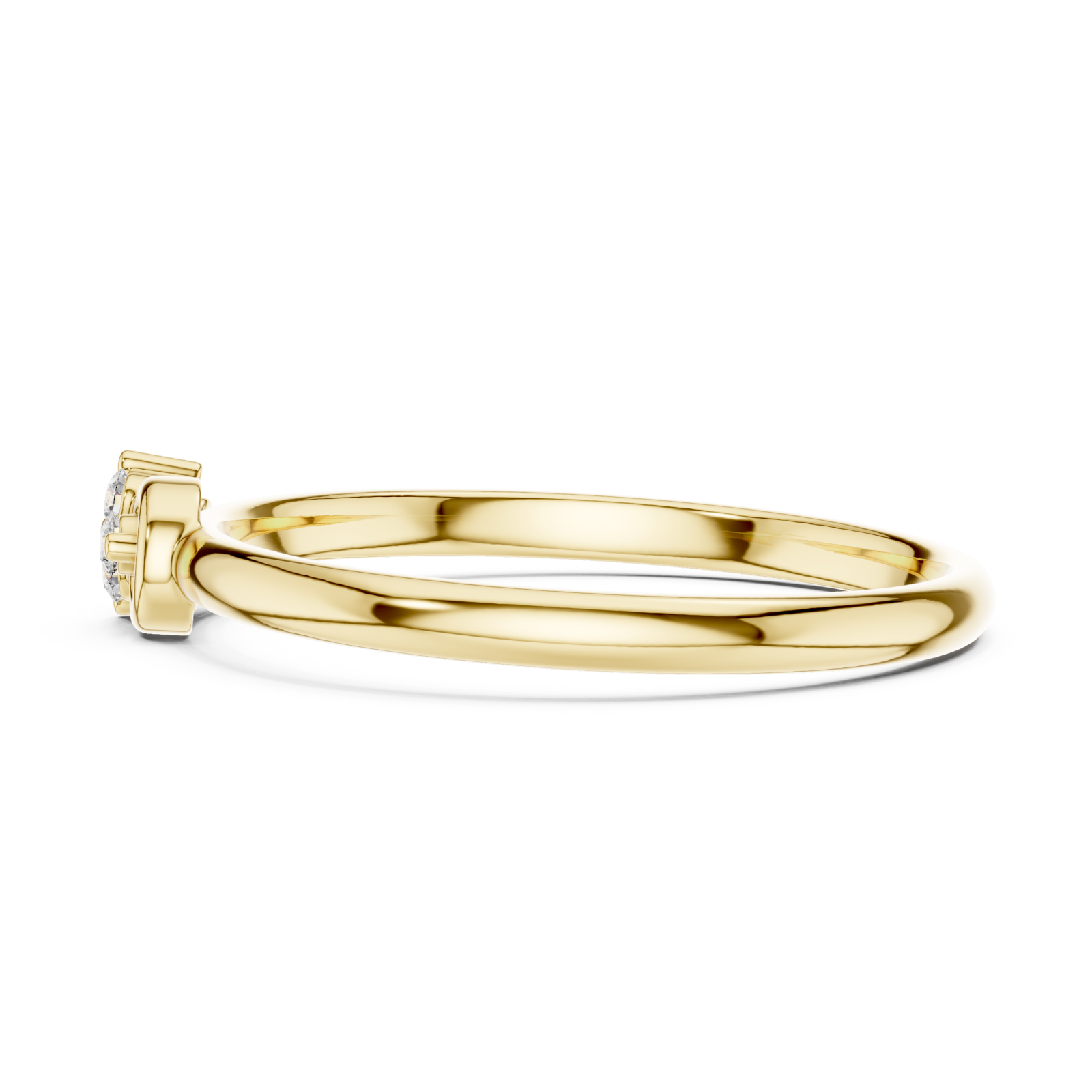  Gold Pure Grace Radiant Bloom Cocktail Ring Side View
