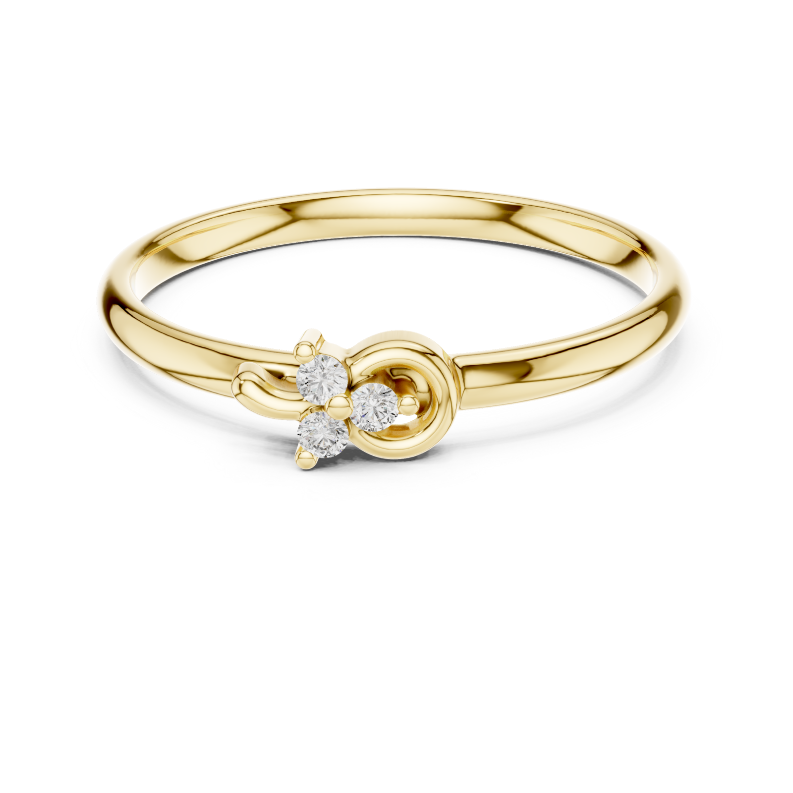  Gold Pure Grace Radiant Bloom Cocktail Ring Front View