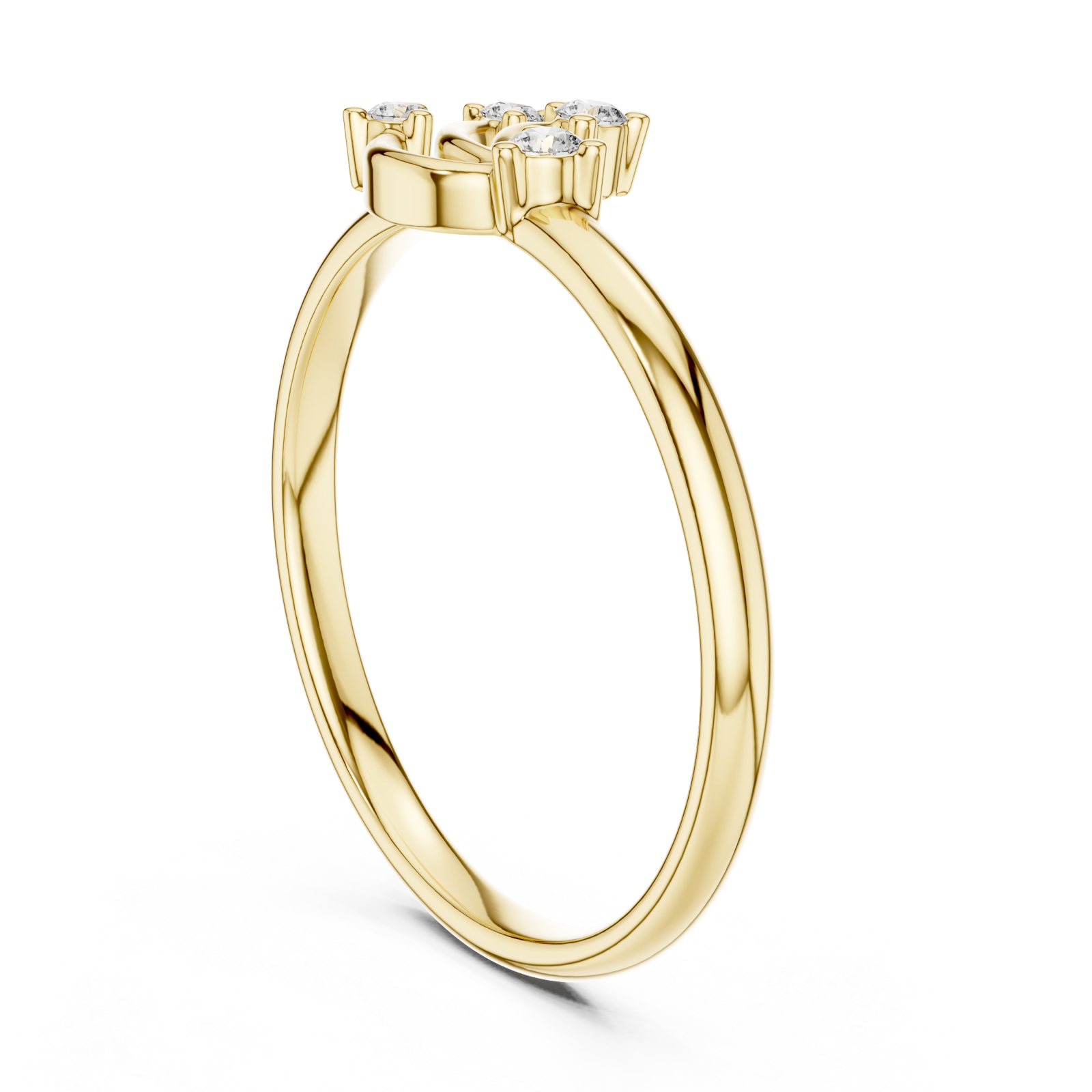  Gold Twilight Arc Duo Embrace Ring Left View