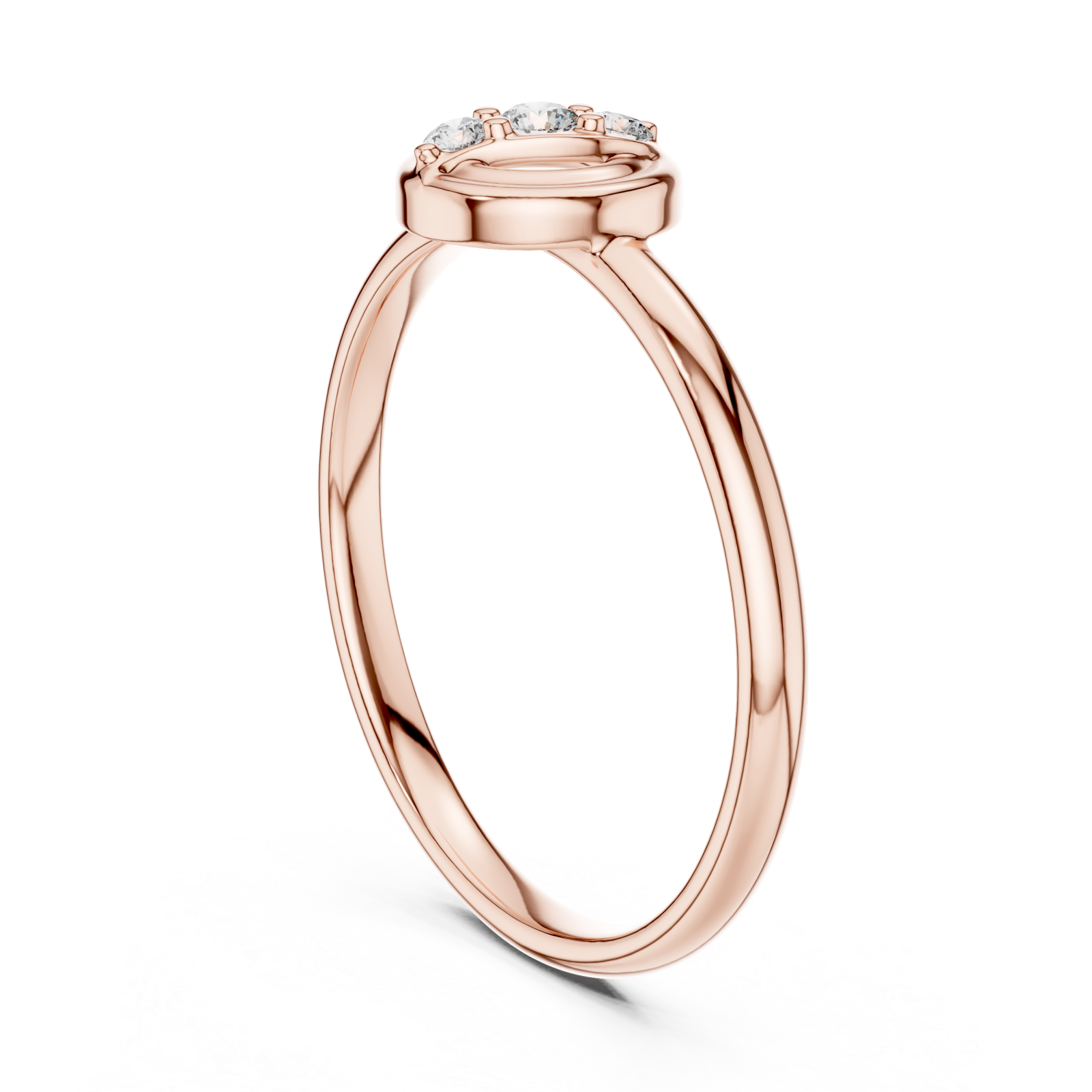  Rose Gold Celestial Orbit Grace Ring Left View