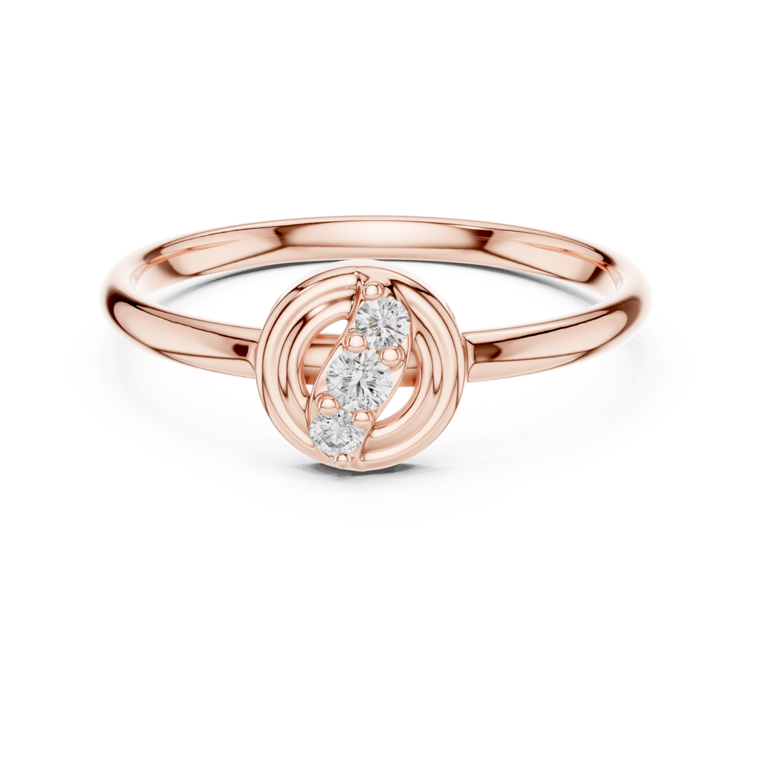  Rose Gold Celestial Orbit Grace Ring Right View