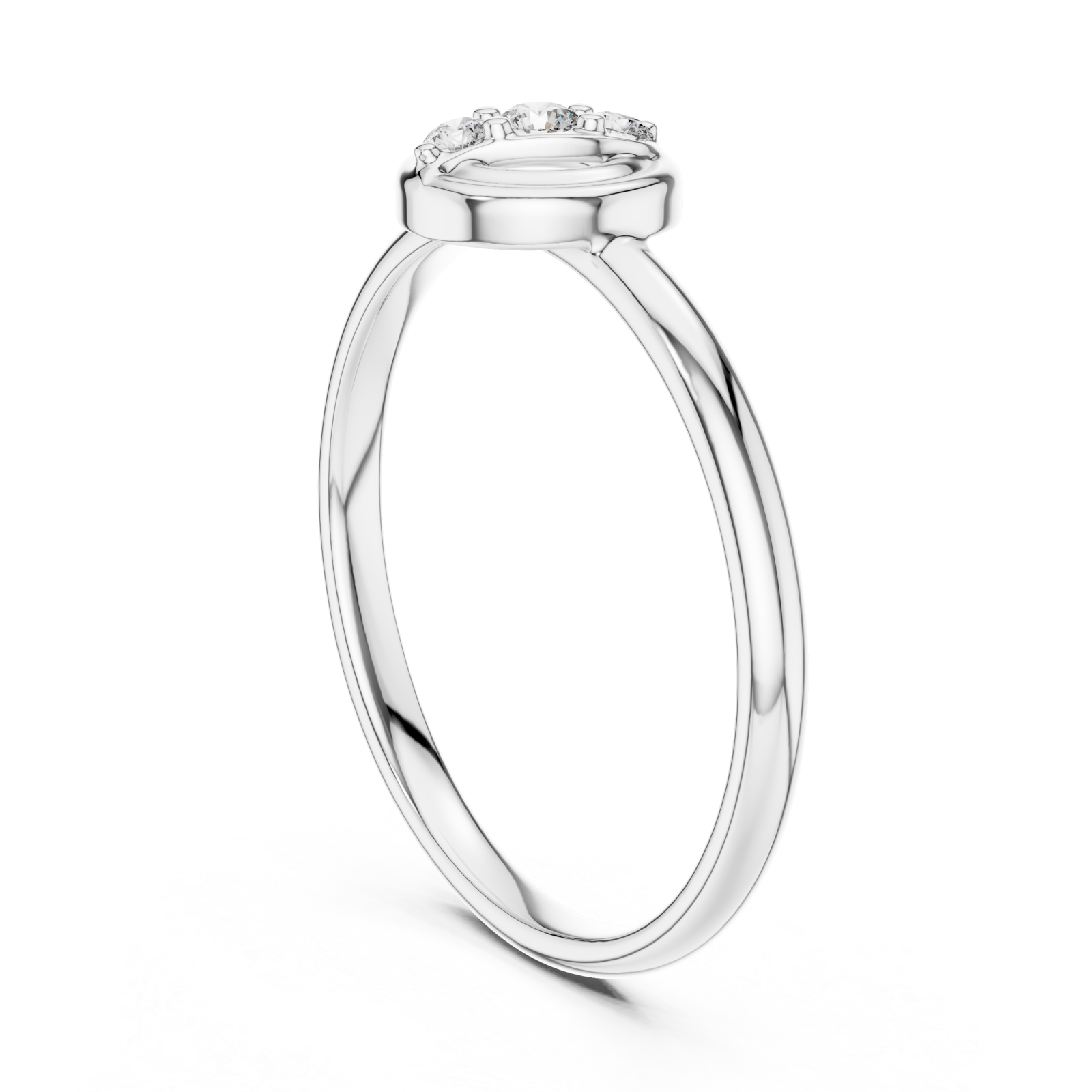  White Gold Celestial Orbit Grace Ring Left View