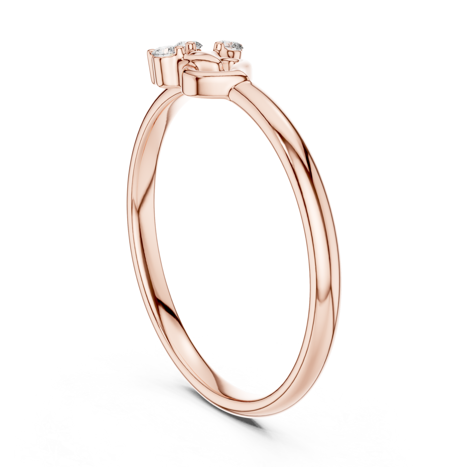  Rose Gold Embrace Muse Solitary Ring Left View