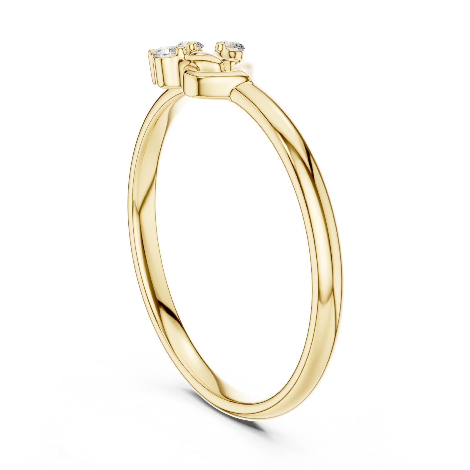  Gold Embrace Muse Solitary Ring Left View