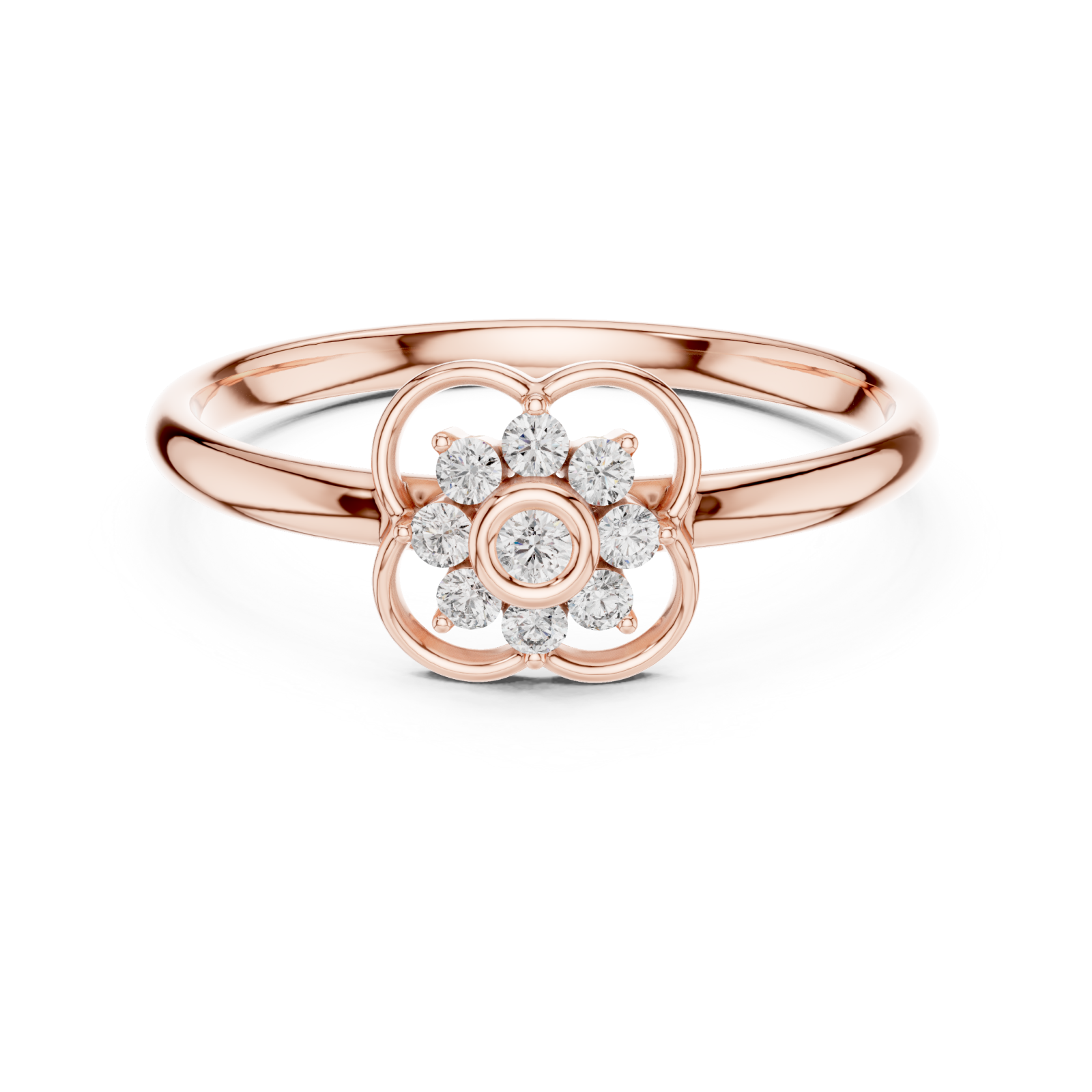  Rose Gold Celestial Revival Iconic Band Ring Front View