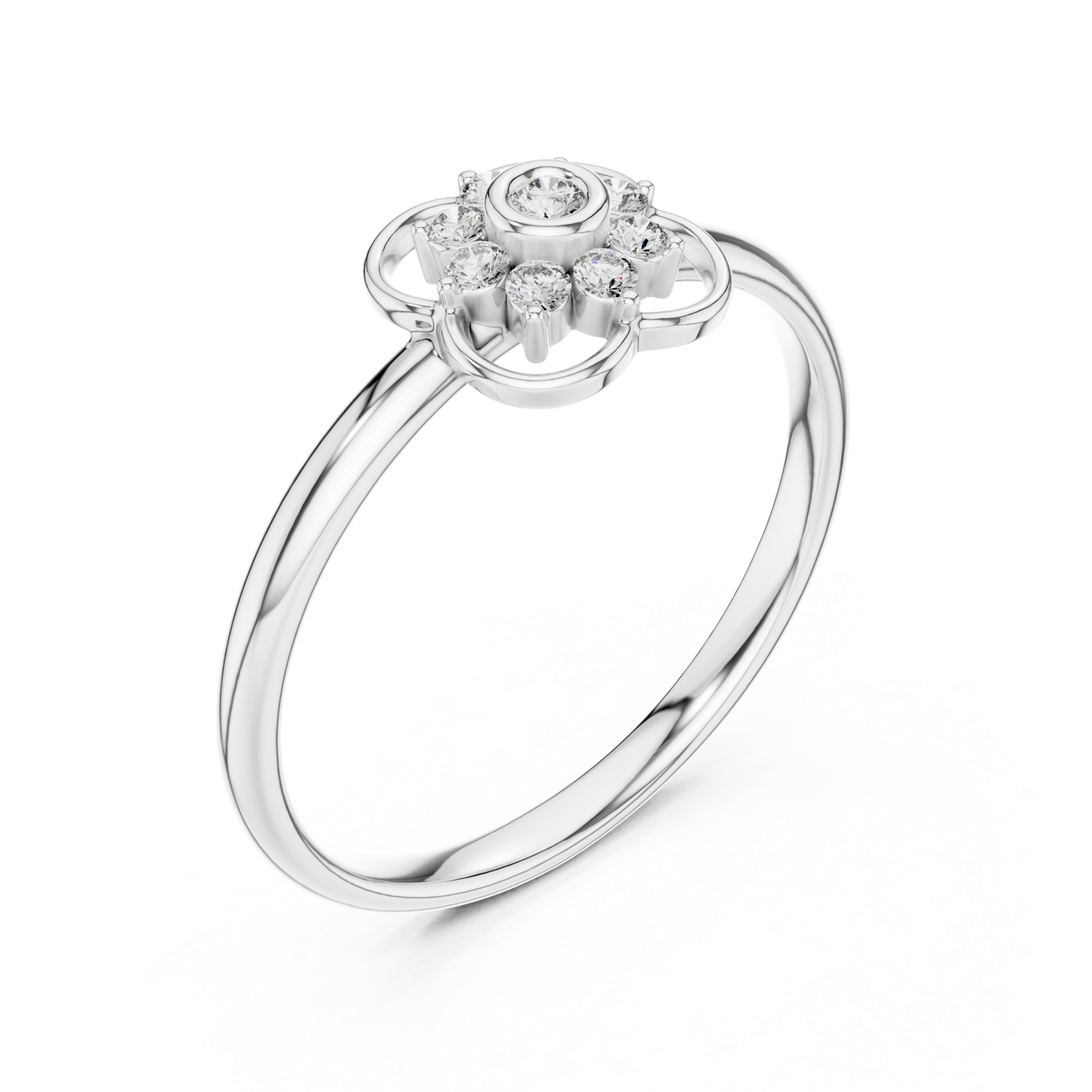  White Gold Celestial Revival Iconic Band Ring Right View